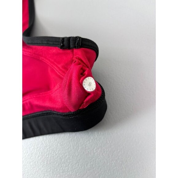 Lululemon women's 8 forget the rest bra flamenco red mesh cutout athletic‎ - Picture 9 of 9